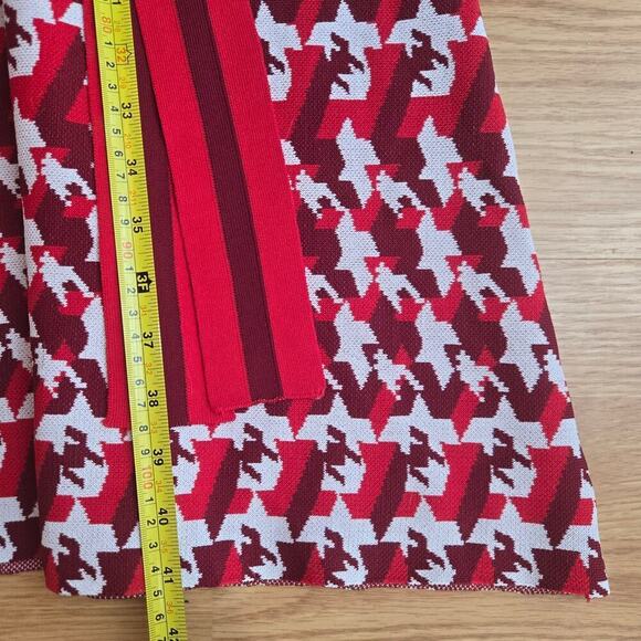 NWT NY & Co Womens Red Houndstooth Knit Dress Size XL Old Money Preppy Workwear - Picture 12 of 12
